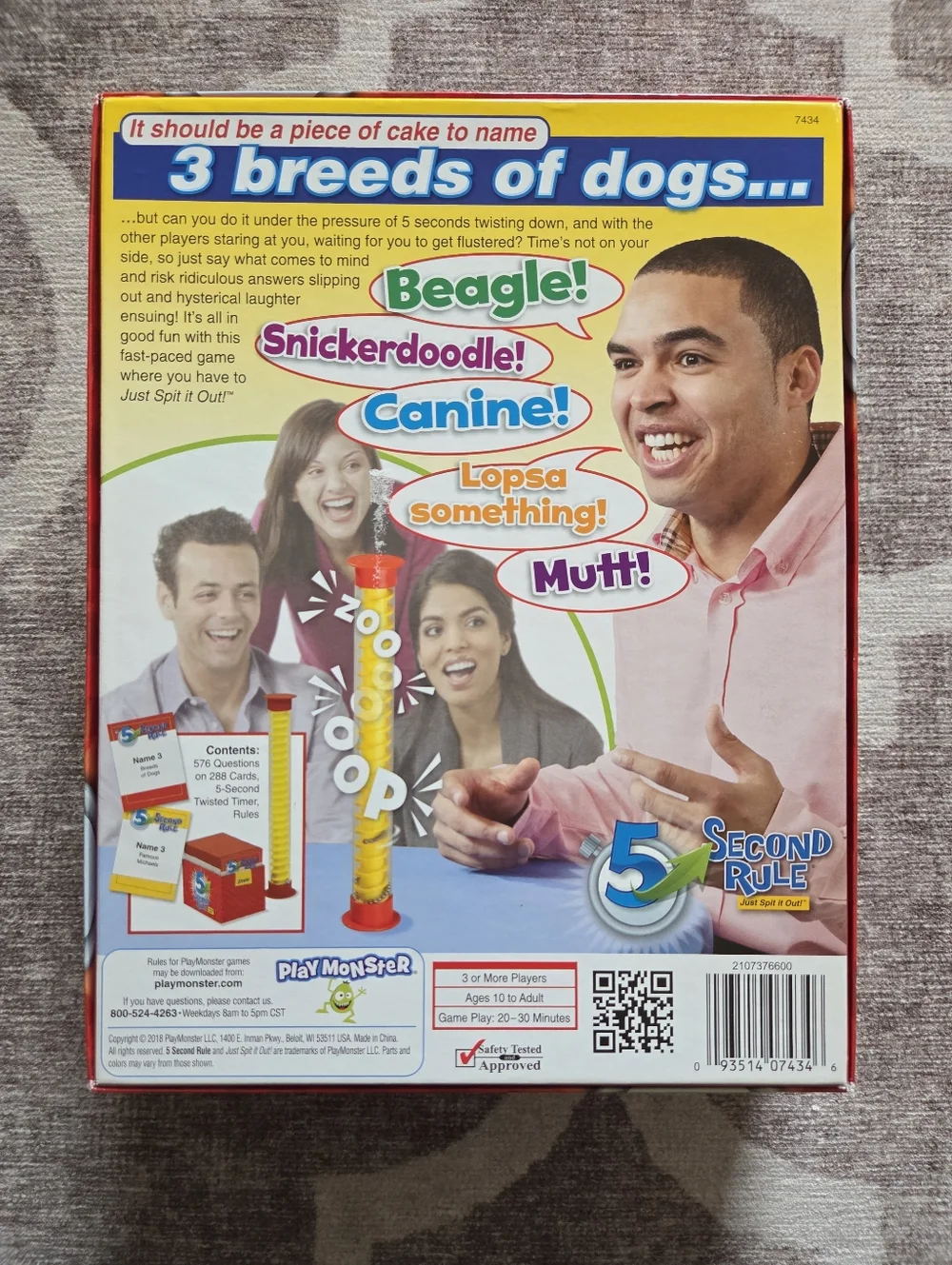 5 Second Rule Game - Simple Questions Card Game for Family Fun